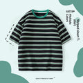 Boys Short-sleeved Loose-fit Striped Top