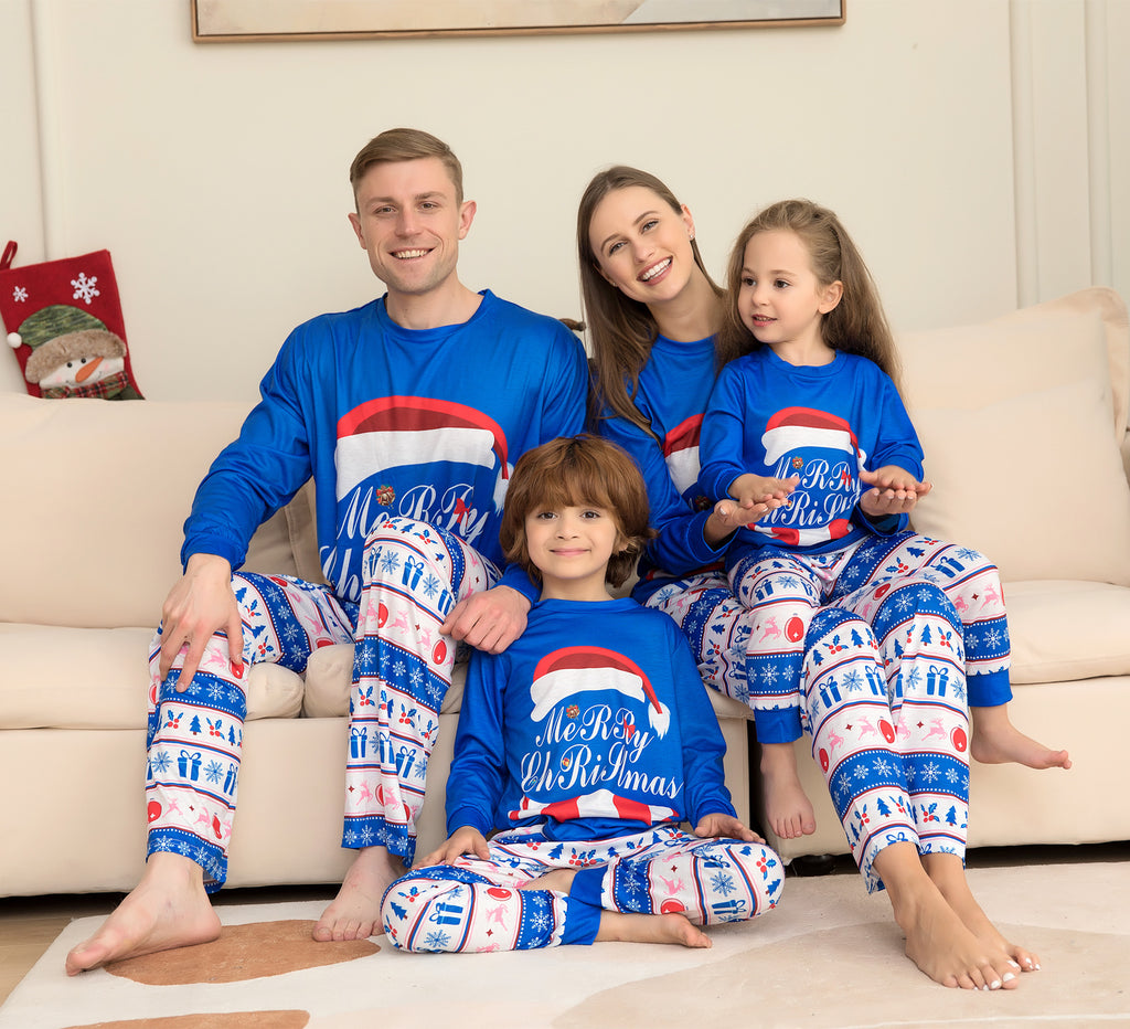 Ensembles de pyjama de famille assortis PJ de Noël Imprimer le top et pantalons en Plaid Jammies Sommeil