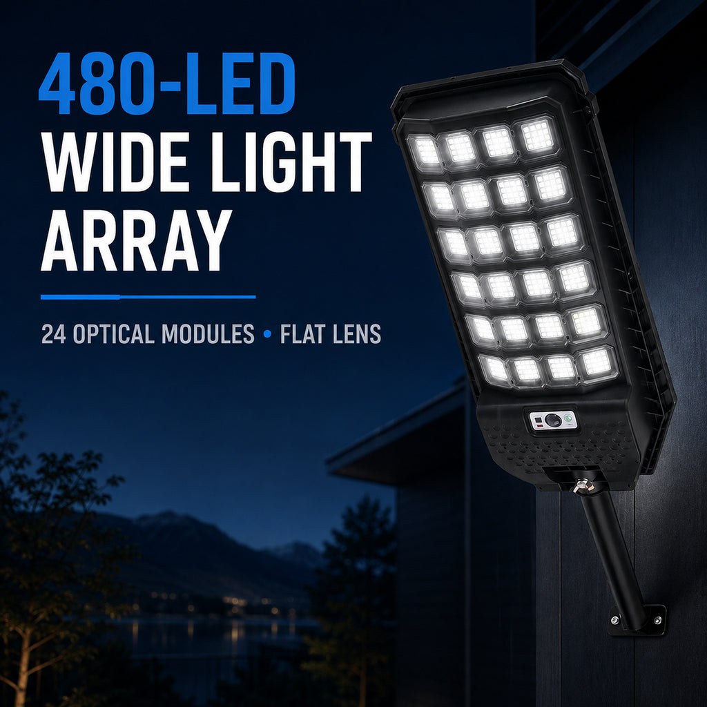 Solar Powered Motion Sensor Outdoor Light W7207 6 Noir pour Garden Yard Street Wall LED