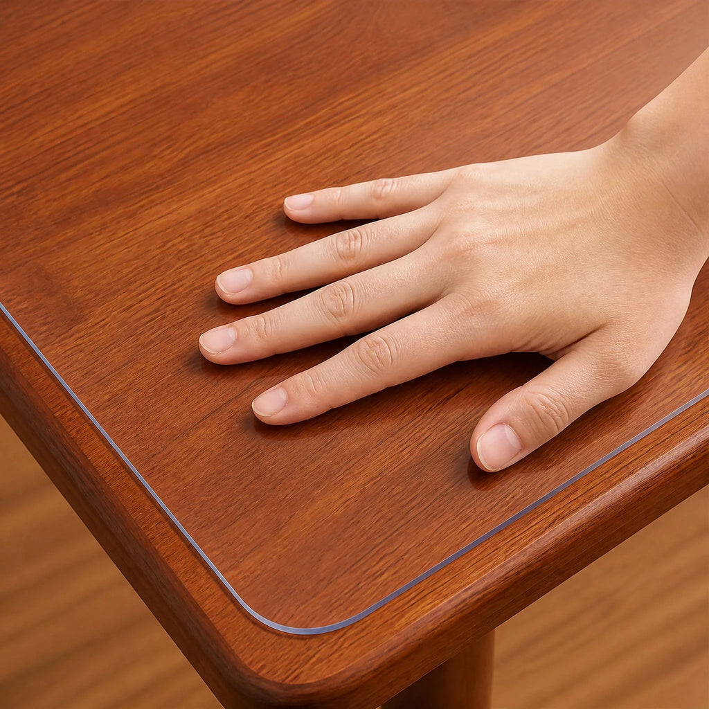Protecteur de table transparent -1,5mm Couverture de table en PVC résistant à l'eau