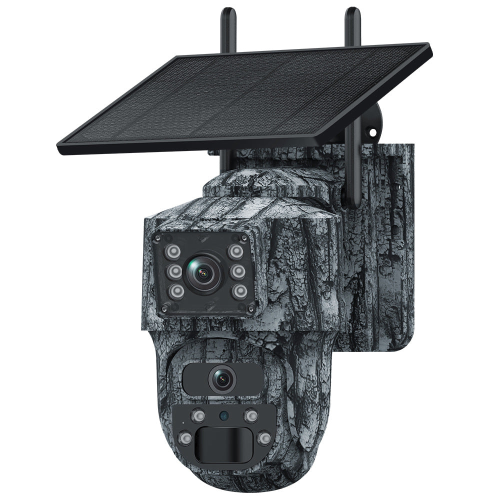 Caméra de surveillance solaire 6MP HD double écran