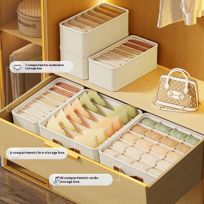 Maison multifonctionnelle Sous-vêtements Boîte de rangement Sous-vêtements Chambre Compartiment de tiroir