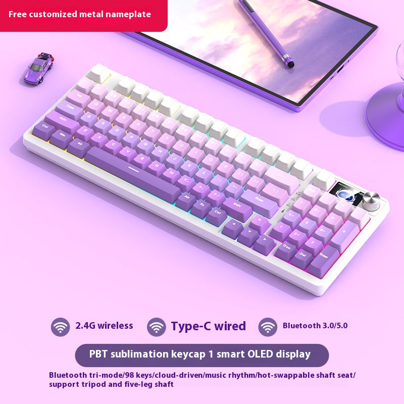98 Clé sans fil Bluetooth Trois modèles de clavier mécanique Gaming Electronic Sports Office