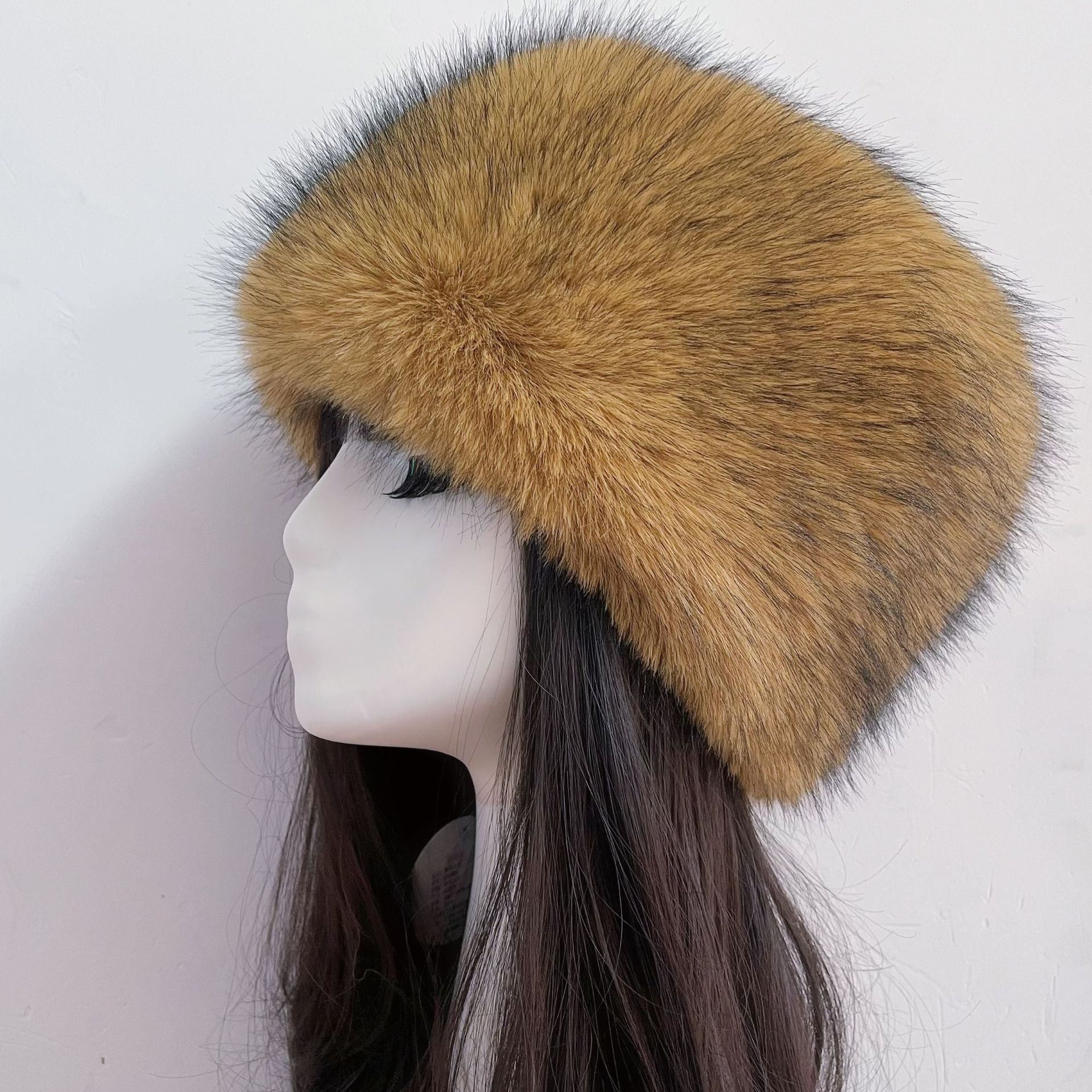 Chapeau de dôme chaud épais de faux de renard d'hiver pour femmes