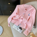 Manteau de Chandail de Cardigan tricoté pour Petite Femme Style court