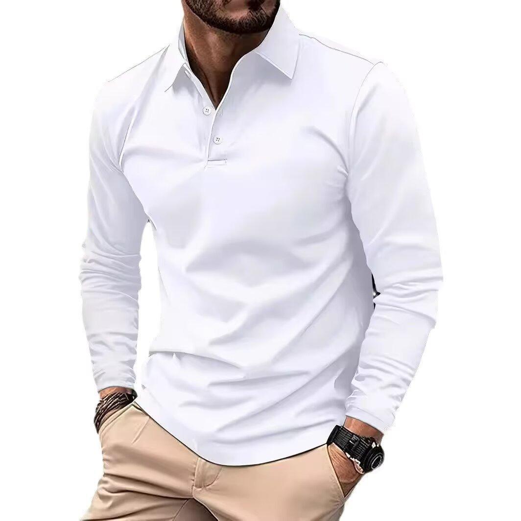 Chemise à manches longues à manches longues pour hommes casual mode avec une broderie faon