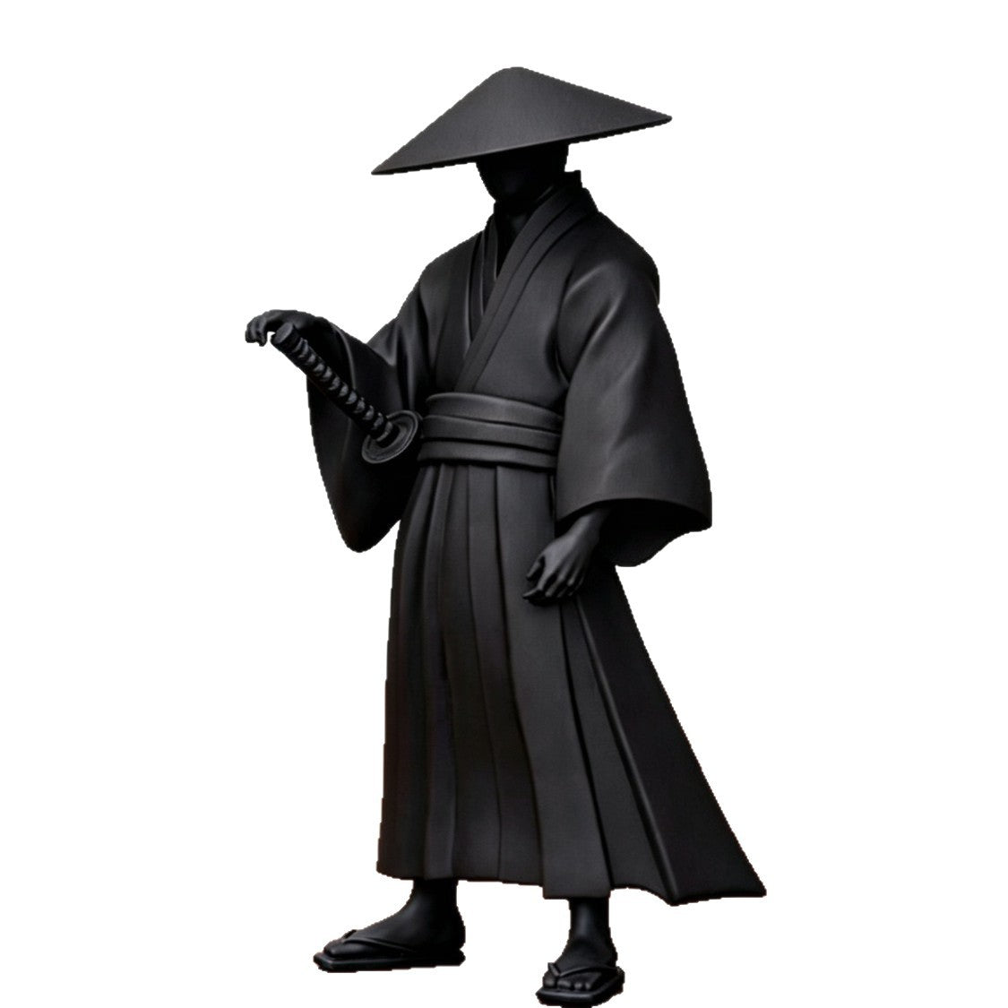 Black Sword-Wielding Samurai modèle imprimé 3D