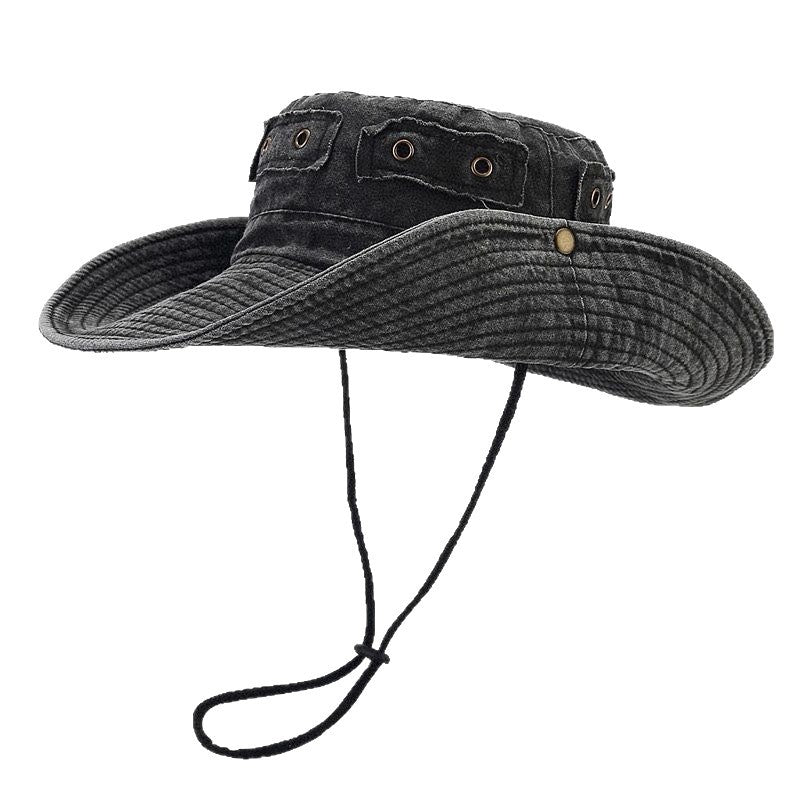 Chapeau de seau Lavé-cotton rétro pour la protection solaire à l'extérieur