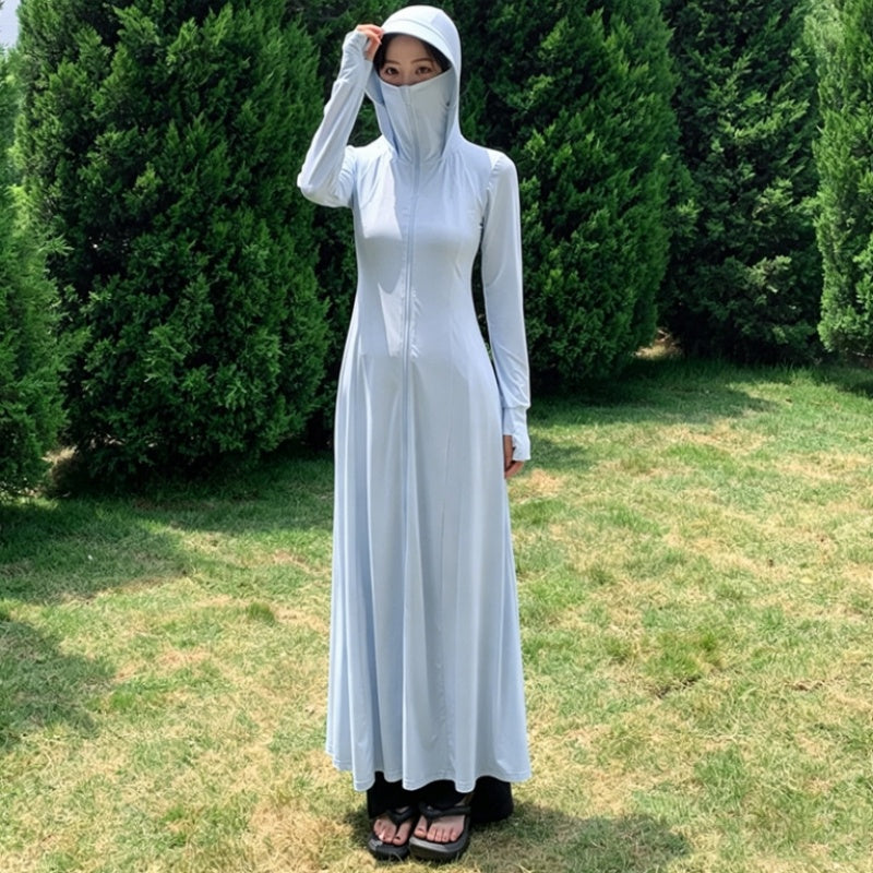 Femmes courtes Vêtements protecteurs du soleil Été Couverture intégrale de style long