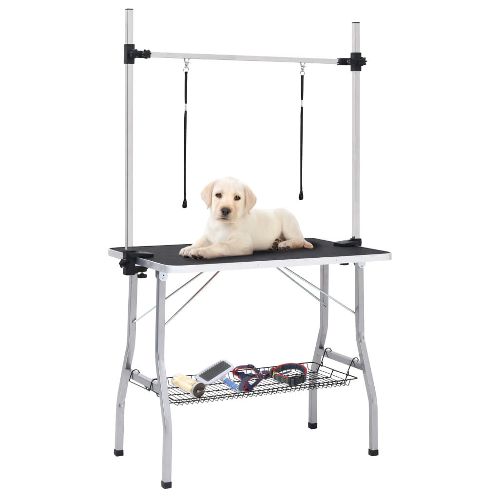 Table réglable pour chiens avec 2 boucles