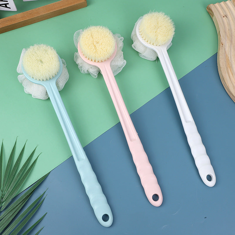 Double-Sided Bath Brush - Blue - PP - 1 piece