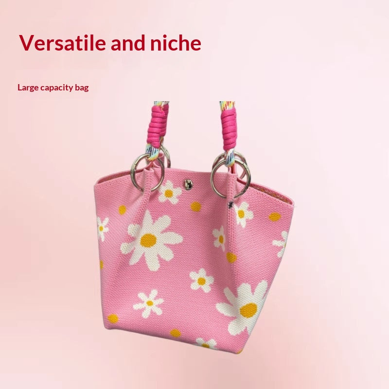 Sac à dos tricoté Sac à main facile à transporter Style simple