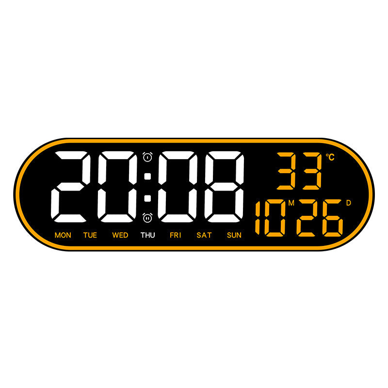 Simple Horloge multifonctionnelle Salon Horloge Murale Maison Décoration Digital Electronic Clo