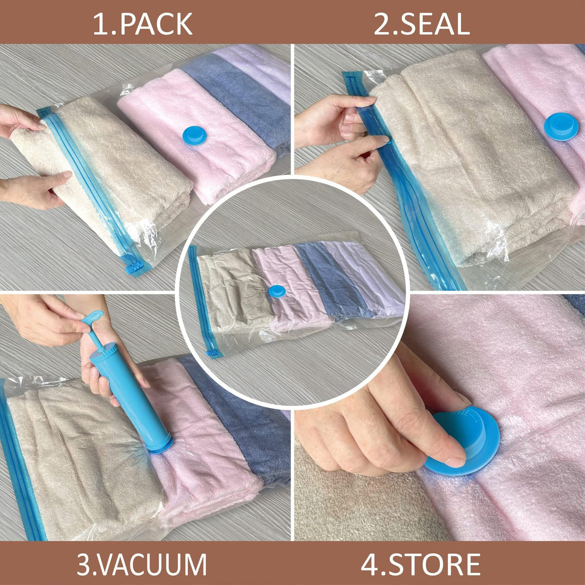 Sac de rangement transparent pour vêtements