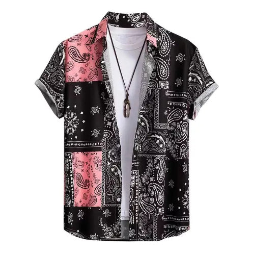 Chemise Hawaiienne Imprimée Créative Casual Homme