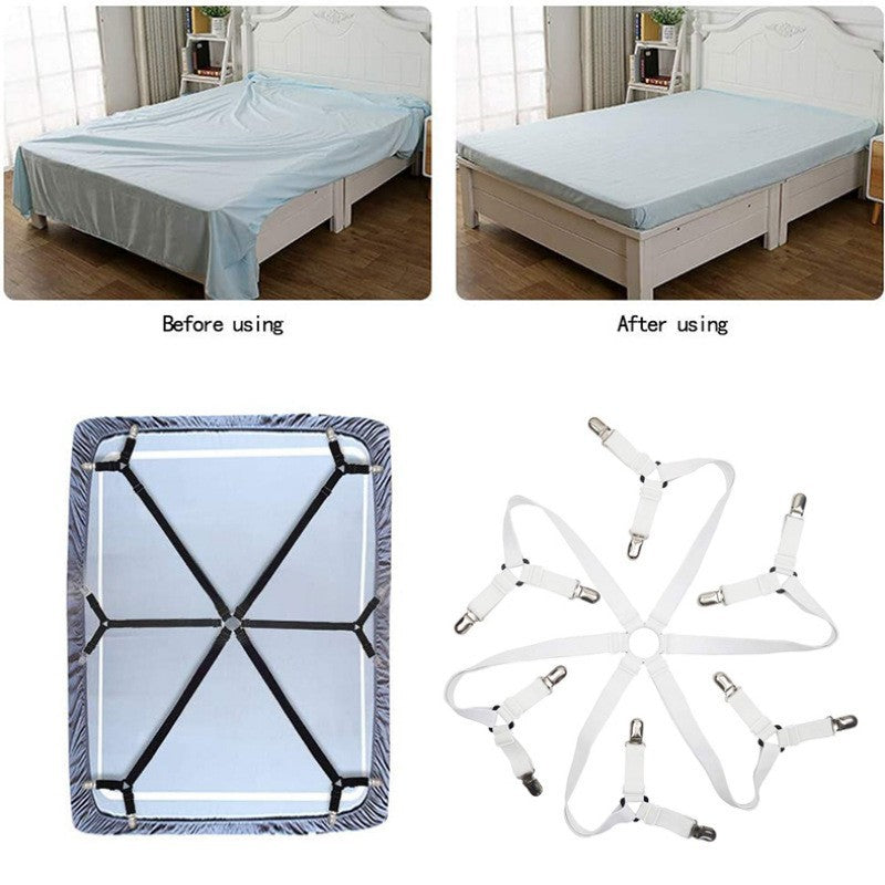 Support de feuille Couverture de lit Non-dérapant Grip fixe à six côtés
