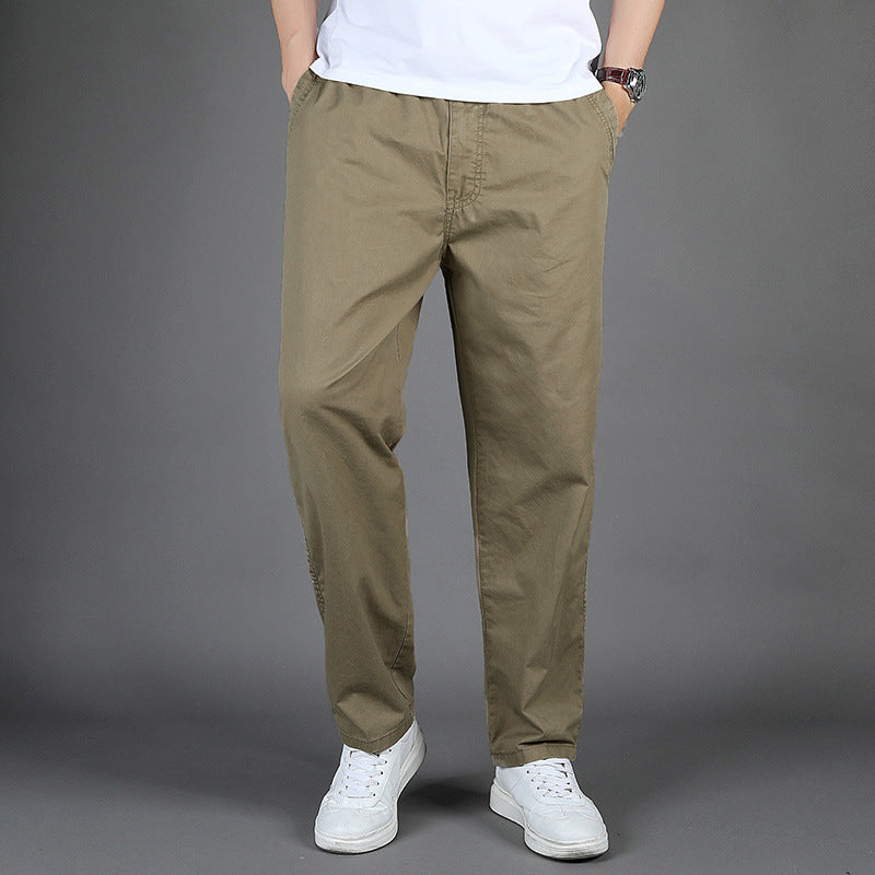 Pure Cotton Men's Casual Pantalons Printemps et Autum Men's Business Casual St