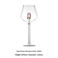 Cocktail en verre créatif et verre à vin rouge en forme de rosebud
