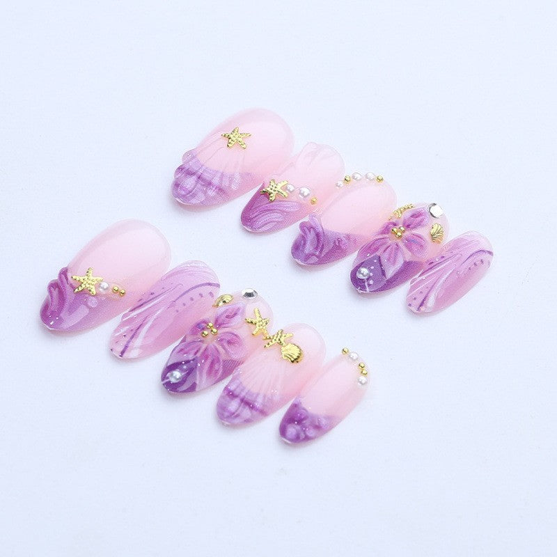 3D Fleur artisanale Seashell Starfish et Pearl Nail Conseils