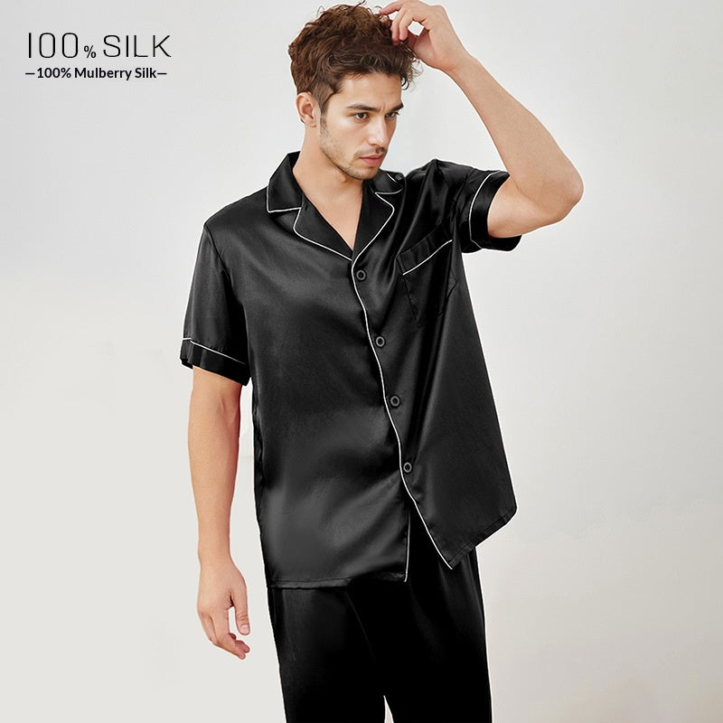 Set de pyjama en soie d'été pour hommes