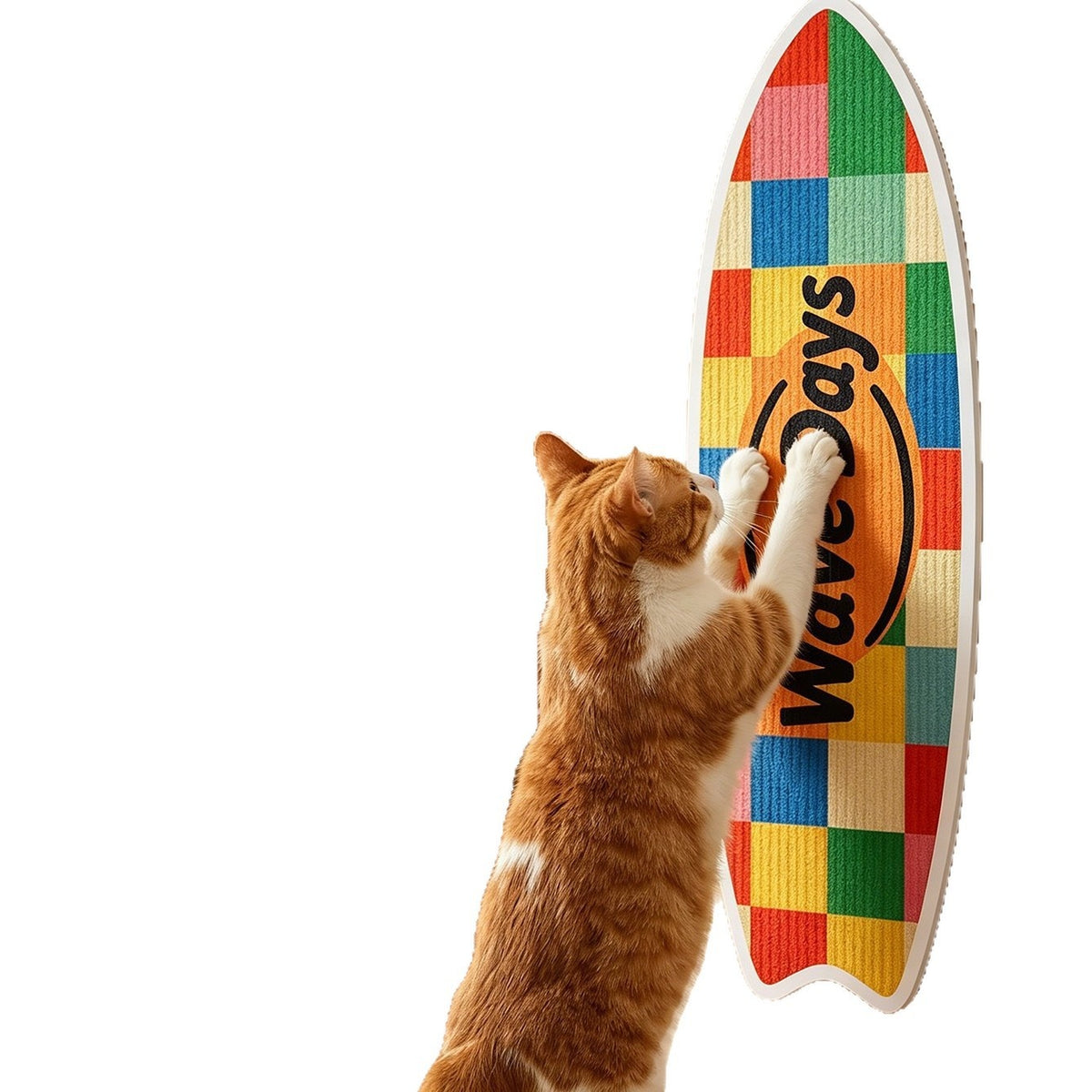 Scratcher de chat rectangulaire avec des tampons feutres