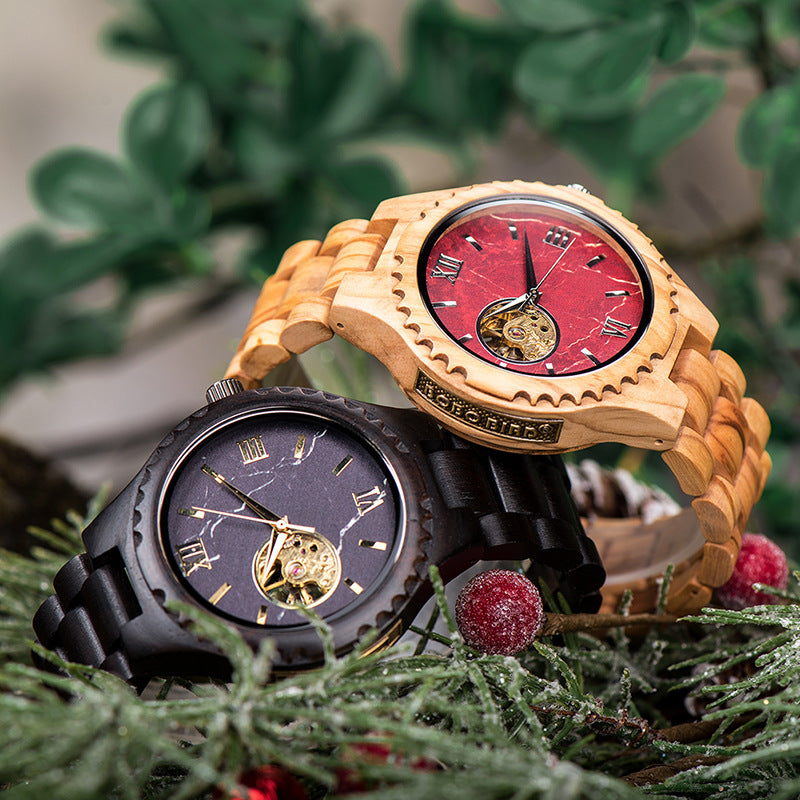 Hommes et femmes Minimalist Montres en bois