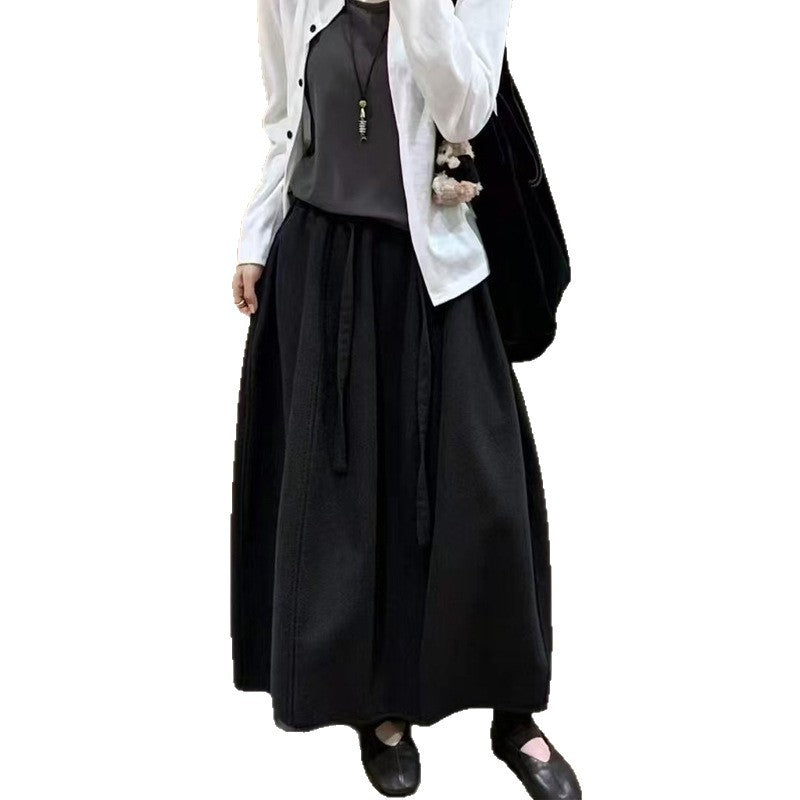 Jupe confortable et mince avec une ceinture