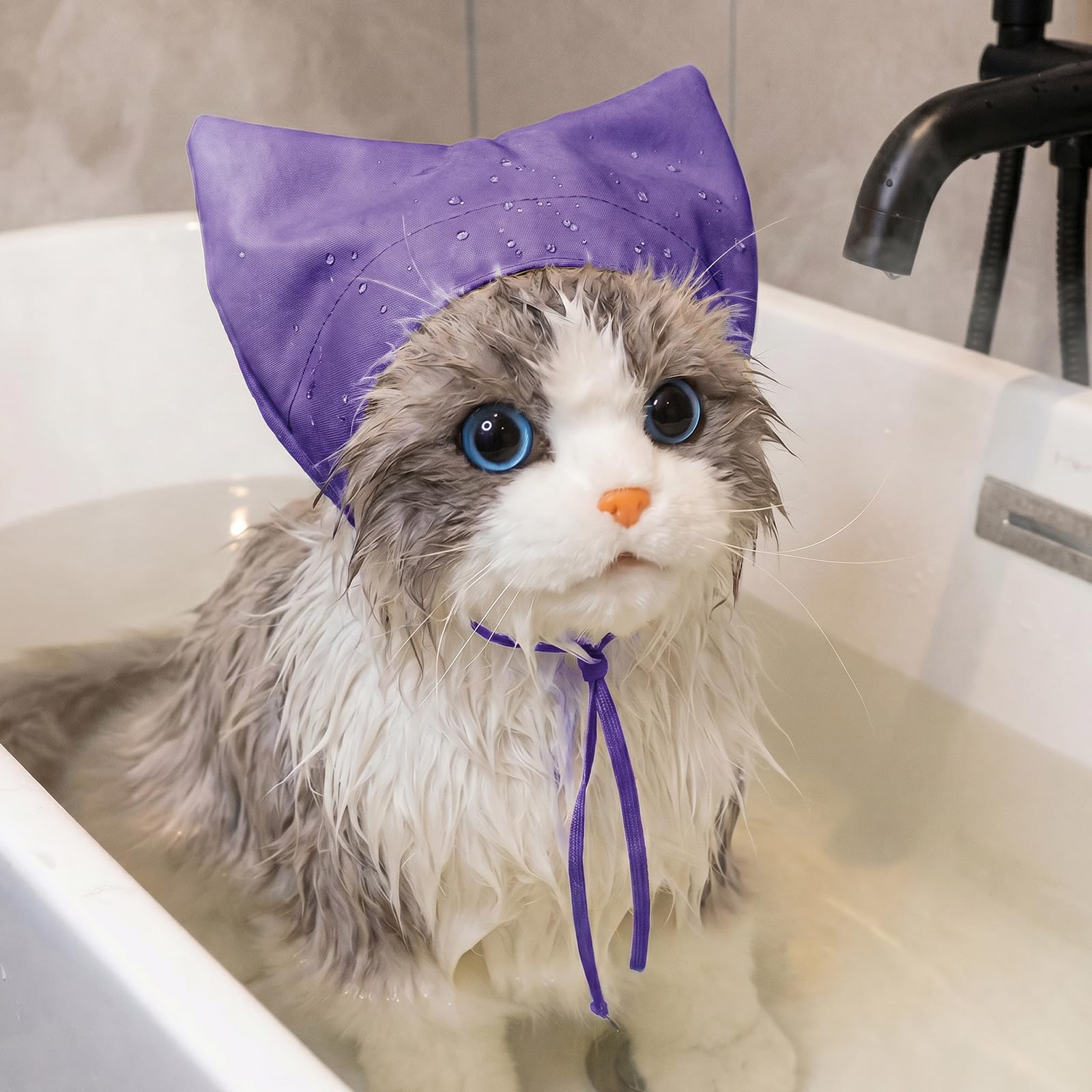 Couvertures d'oreilles réglables pour la protection des bains Cats gouttes d'oreille Casquettes de douche pour chiens