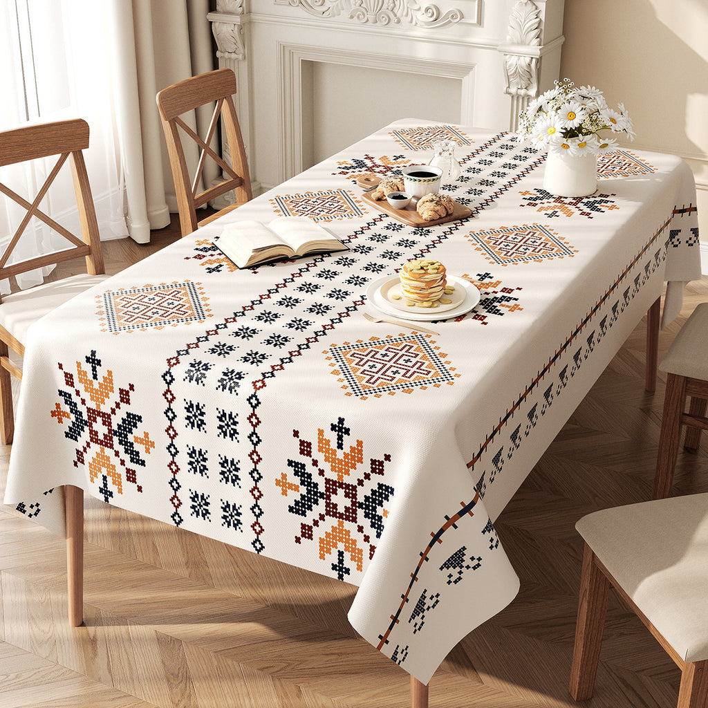 No-wash, waterproof, oil-resistant, ethnic-style fabric