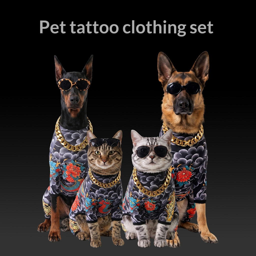 Vêtements de chien de tatouage à quatre pattes