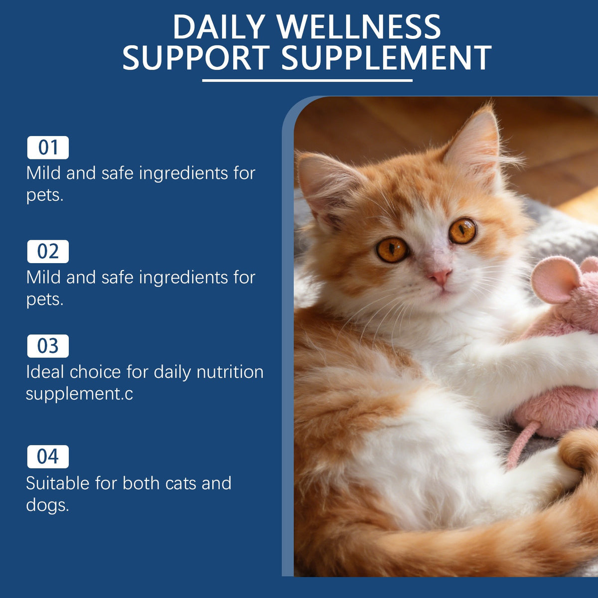 Kriath Pet Care Supplément Capsules avec des ingrédients doux convenant aux chats et chiens pour D