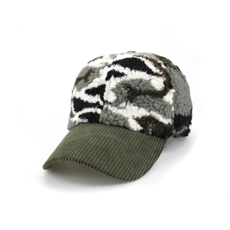 Casquette de baseball Camouflage Lambswool pour les femmes et les hommes