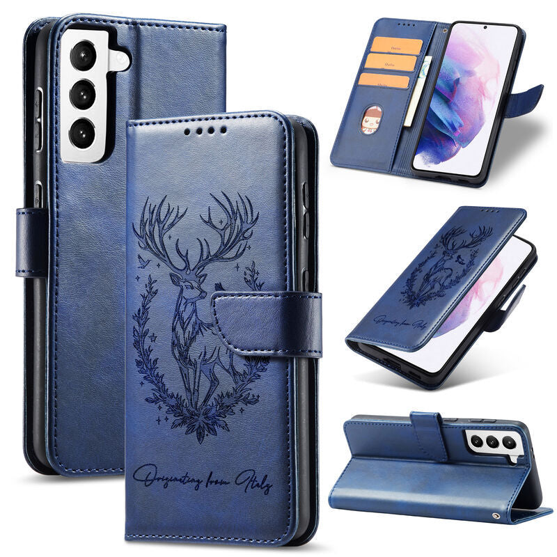 Protecteur de téléphone en cuir imprimé de cerf