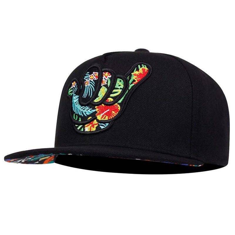 Finger-666 Broded Plat-Brim Casquette de baseball pour hommes et femmes