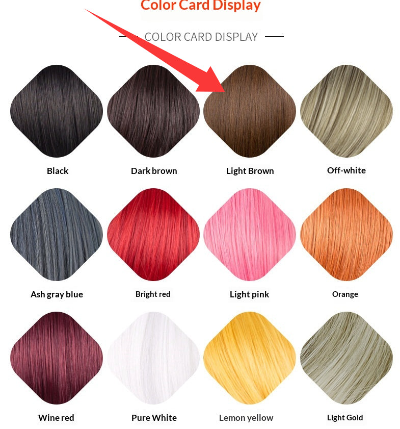 Women High Temperature Fiber Wig with Middle Part