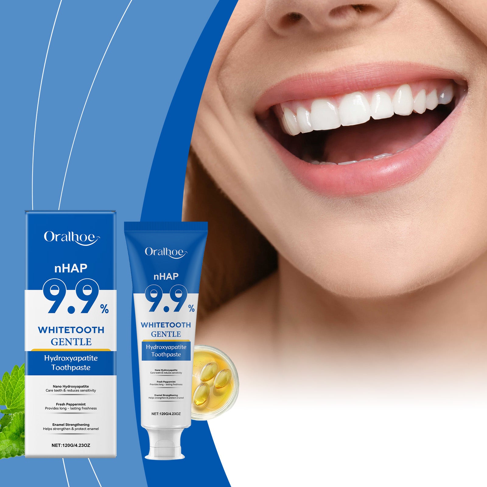 Dentifrice blanche menthe douce 120g 1box