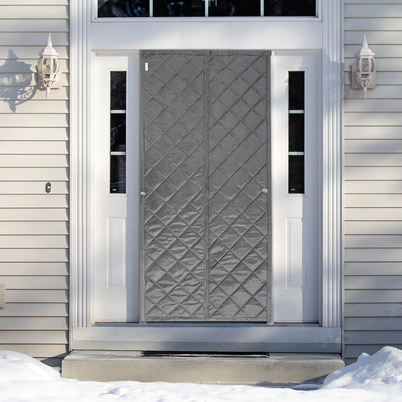 2.1x1m Rideau de porte anti-vent Rideau de porte magnétique isolant thermique Rideau de porte privé Rideau de porte