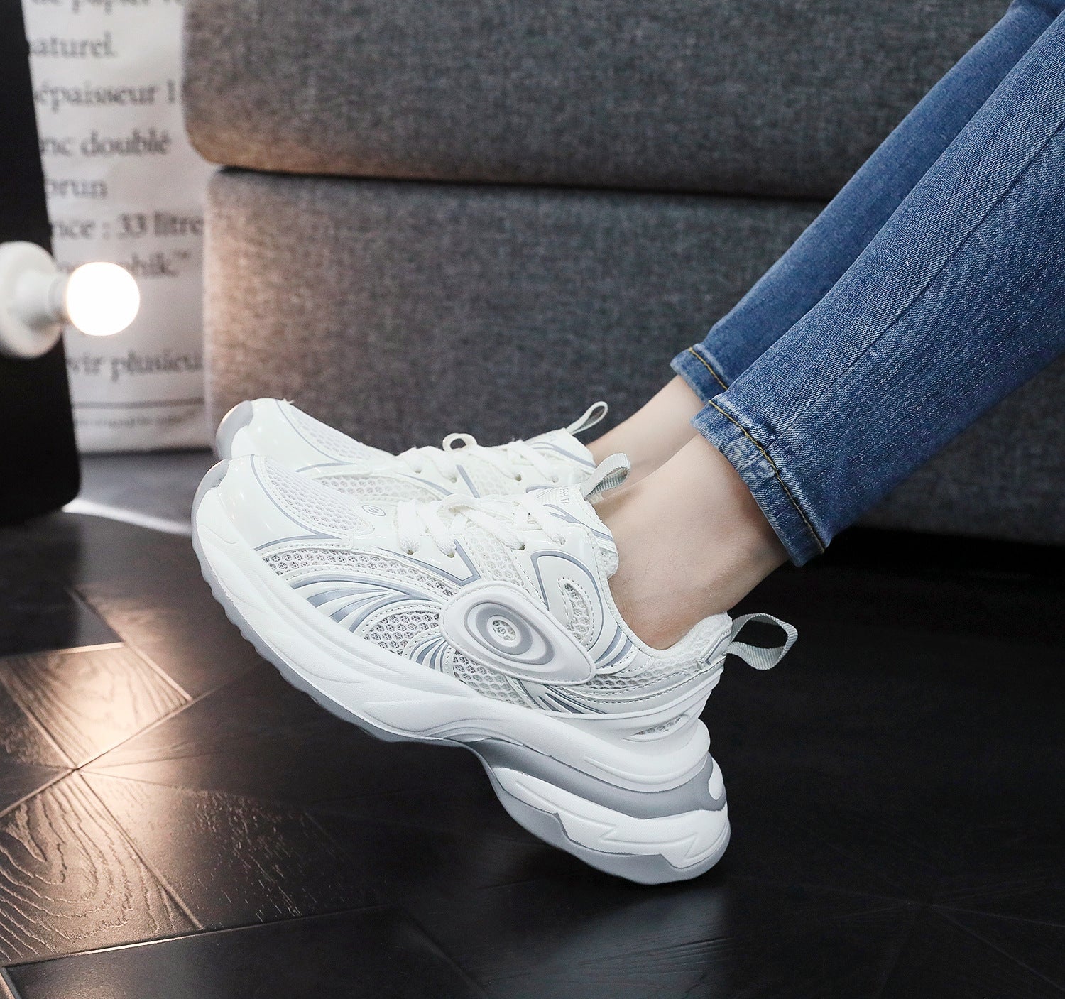 Trendy Chunky-soled Argent Chaussures papa