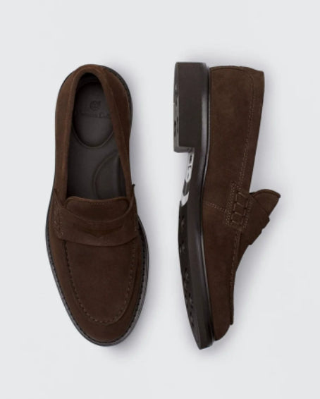 Chaussures en cuir plat en forme de Business Casual Slip-On