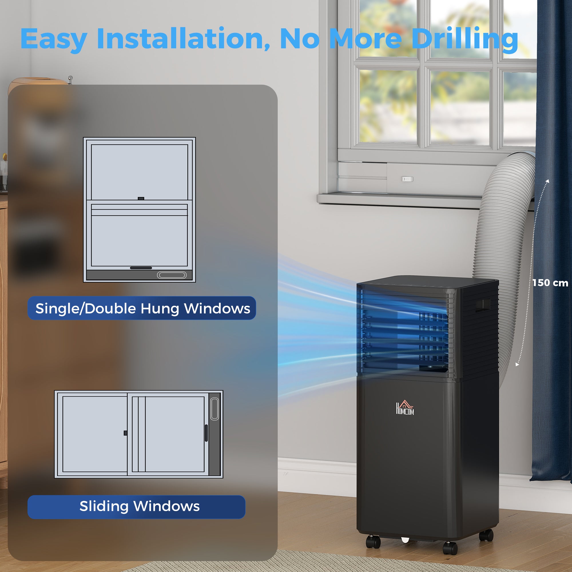 10000 BTU Climatiseur portable avec déshumidificateur