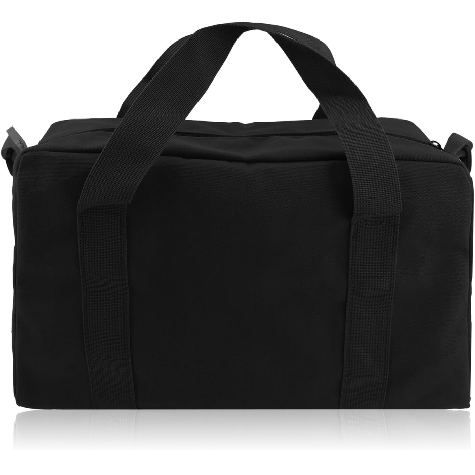 Petit sac à outils Fermer Haut large outil de bouche Organisateur sac Toile outil de stockage sac à main noir 1