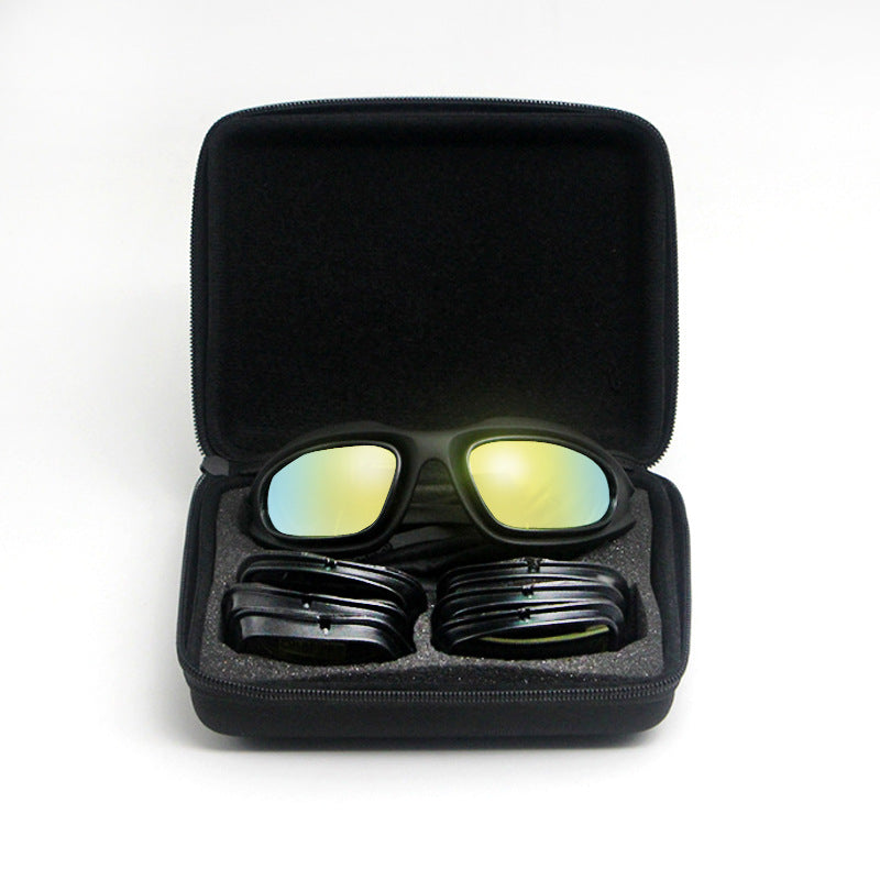 Lunettes de soleil Polarized Tactical Cyclisme Extérieur Vision de nuit Lunettes de soleil étanches à la poussière