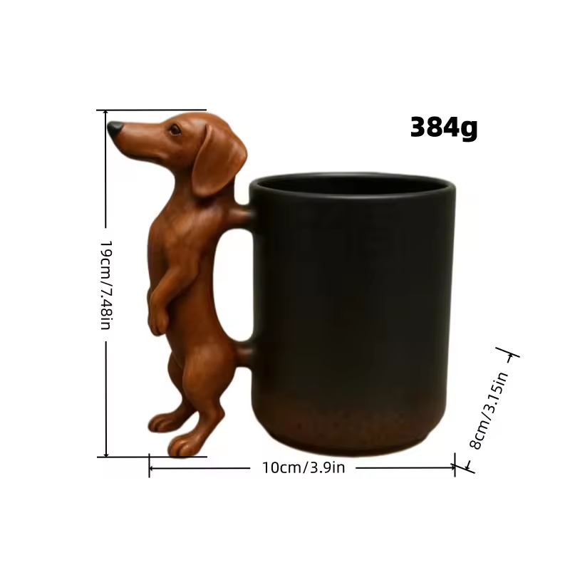 Mug 3D à la main Dachshund