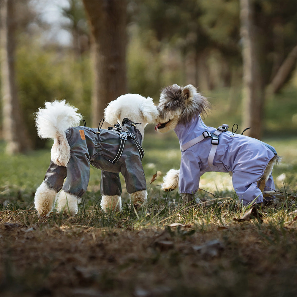 Personnalité de mode Chien Pet Un-pièce Raincoat