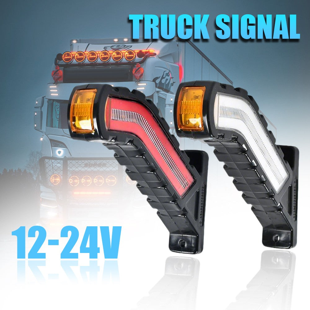 2X 30 LED Side Outline Stalk Marker Trailer Truck Light 12v 24v Amber Red White.