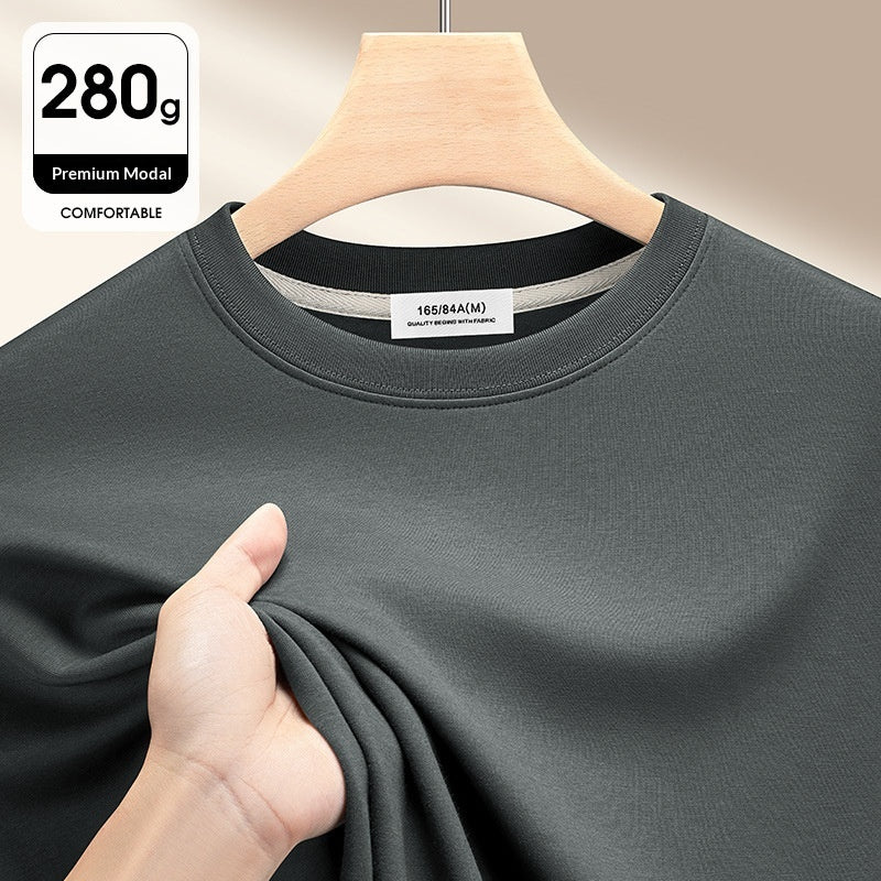 T-shirt à manches longues à manches longues pour homme minimaliste à col d'équipage