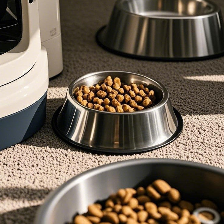 Tip-proof Non-slip Pet Supplies en acier inoxydable Dog Bowl et Cat Bowl