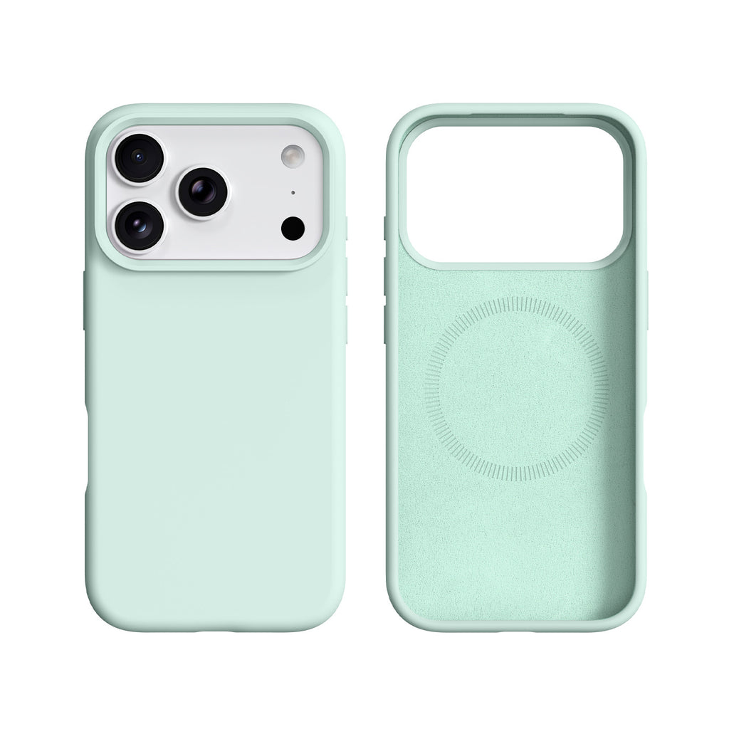 Boîtier de téléphone en silicone liquide avec fixation magnétique intégrée