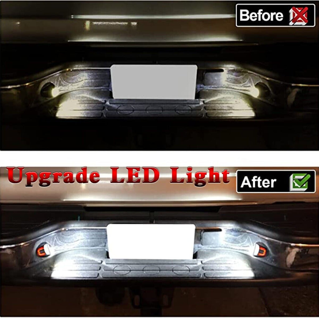 2X LED plaque de licence lumière rouge DRL lampe de tube pour Silverado GMC Sierra 1500 2500