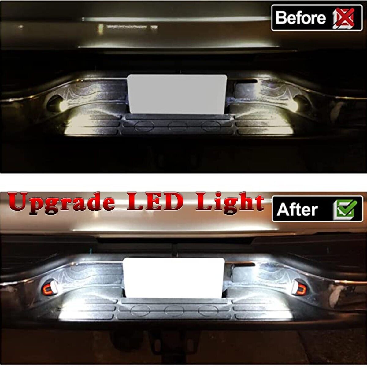 2X LED plaque de licence lumière rouge DRL lampe de tube pour Silverado GMC Sierra 1500 2500